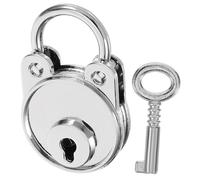 Kisangel Candado Pequeño con Llave Forma de Oso Cierre Decorativo de Aleación de Zinc Plateado Resistente y Ligero para Viaje y Almacenamiento Seguro