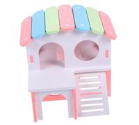 Kisangel Casa para Hámster y Cobaya de PVC con Rampa, Espacio Privado para Mejorar el Sueño, Refugio Cómodo y Seguro para Pequeños Roedores