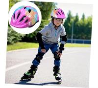 Kisangel Casco de Ciclismo Infantil Ajustable para Niñas Casco de Seguridad Ergonómico y Duradero para Actividades Protección Resistente para Ciclismo y Patinaje Rosa con Flores