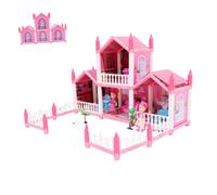 Kisangel Castillo de Juguete Toys casita Juguete Villa de Juguete Casitas de muñecas Modelo de Castillo Creativo Maqueta de Castillo Juguetes de niña Casa pequeña AbS Rosa
