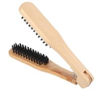 Kisangel Cepillo de Madera Cerdas Dobles para Alisar el Cabello Diseño en V y Sujeción Herramienta Rápida y Delicada para Peinar para Mujeres