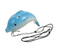 Kisangel Cerámica alto colorida Pequeños instrumentos musicales ocarina de delfines para principiantes linda ocarina instrumento de ocarina ocarina lindo delfín ocarina