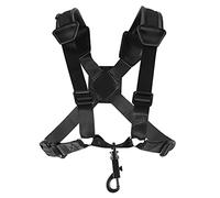 Kisangel Cinturón y Arnés para Saxofón Correa Ajustable, Compatible Saxofonistas de Altura Media, Material Confiable para Uso Prolongado