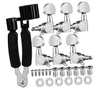 Kisangel Clavijas De Afinación De Guitarra De Metal Clavijas De Afinación De Guitarra Eléctrica Con Enrollador De Cuerdas Accesorio Para Reemplazo De