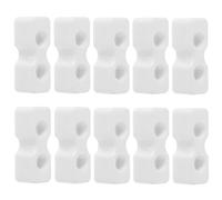 Kisangel Clavijas de Soporte para Muebles de Plástico Blanco, Doble Orificio y Fácil Instalación, Accesorios Aplicables para Cuna Infantil, Pack de 10 Piezas