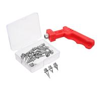 Kisangel Clavos para Zapatillas de Atletismo para Hombre, Juego Metálico de 48 Piezas (Clavos Cortos, Medianos y Largos), Antideslizantes y Resistentes para Pista, Salto y Competición