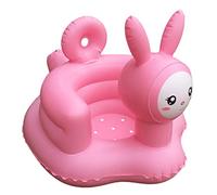 Kisangel Cojín Inflable Para Silla Infantil y Baño Ñiño, Asiento Portátil Rosa Forma De Conejo, Material Duradero Para Sentarse y Juegos, Adecuado Para Recién Nacidos y Niños Pequeños