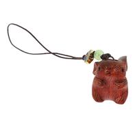 Kisangel Colgante de Madera de Sándalo para Teléfono Diseño de Conejo Abrazando, Ligero, Cadena para Funda, Decoración para Mochila y Llavero, Accesorio Artesanal para Obsequio Especial
