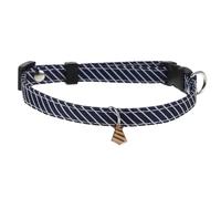 Kisangel Collar Ajustable para Perros y Gatos Corbata de Poliéster, 25-35 Cm, Diseño de Rayas Azul, 2 Piezas, Accesorio Adecuado para Bodas y Paseos, Transpirable y Cómodo