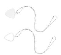Kisangel Collar Colgante de Guitarra y Soporte para Púas 2piezas, Caja Transparente de Plástico y Metal para Organizar y Guardar Púas en Sesiones Musicales y Presentaciones