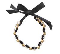Kisangel Collar De Perlas para Mascotas Collar De Cachorro Kit De Cachorro Collares para Cachorros Collar Inflable para Mascotas Black Cinta De Perlas De Imitación De Diamantes De Imitación