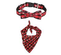 Kisangel Collares Decorativos Diseño De De Nieve Collar para Mascota Ajustable Toalla Triangular para Perro