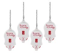 Kisangel Contador de Puntuación de Golf Portátil 4 Piezas Mini Ratón con Números Rojos, Contador Manual de Golpes para 2 Jugadores, Accesorio Práctico para Torneos y Entrenamiento