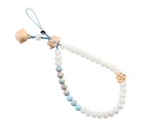 Kisangel Cordón para Teléfono de Raíz de Bodhi Estilo Chino Pulsera para Teléfono Cuentas de Muñeca Extraíble Compatible Móviles Orificio para Colgar
