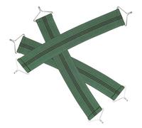 Kisangel Correas de Reparación para Sillones de Exterior 3 Piezas Verde, Correas de Refuerzo Elásticas para Sillas de Eslinga de Jardín, Accesorio de Repuesto Resistente para Sillas