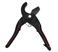 Kisangel Cortatubos de Trinquete Pulido Tijeras Ergonómicas para Cortar Tubos Plásticos hasta Herramienta Profesional Ligera y Fácil de Usar para Fontanería