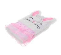 Kisangel Cuaderno de Peluche con Diseño de Conejo Blanco para Niñas Diario Portátil con Tapa Suave Cuaderno de Notas Diario para Escolar y Personal