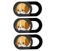 Kisangel Cubierta de Cámara Web Protección de Privacidad Diseño de Cachorro Material Abs, Fácil de Instalar, Pack de 3 Unidades para Ordenadores y Fotos