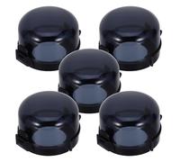 Kisangel Cubiertas Protectoras para Perillas de Estufa de Gas Resistentes al Calor Impermeables y Antiaceite Tamaño 898X543 MM Color Negro Translúcido 5 Piezas para Seguridad