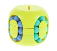 Kisangel Cubo Giratorio Educativo para Juguete Puzzle de Desarrollo Cerebral Hucha Rotativa con Textura Resistente y Superficie Suave Color Aleatorio Portátil y Color Color Aleatorio