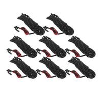 Kisangel Cuerdas Tensoras Reflectantes para Tienda de Campaña 4 MM Negras 8 Unidades Resistentes al Viento con Ajustador para Camping y Toldos al Aire Libre