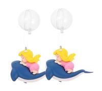 Kisangel Decoración para Pecera De Buceo 2 Piezas Adornos Flotantes para Pecera Decoraciones De Burbujas con Forma De Ballena para Mascotas Acuáticas