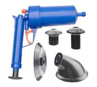 Kisangel Desatascador de Aire Comprimido para Inodoro y Fregadero Kit Profesional de Limpieza de Tuberías Bomba de Alta Presión Herramienta Flexible y Duradera para Eliminar