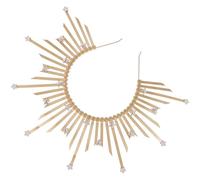 Kisangel Diadema Estilo Gótico Delicado en Forma de Rayos de Sol Púas Dorada Ligera y Portátil para Mujer en Fiestas de Christmas y Homecoming