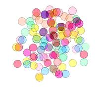 Kisangel Discos de Aprendizaje de Matemáticas para Niños 1.9Cm Coloridos y Transparentes Juguetes Educativos Herramientas de Enseñanza Juguetes para de Infantes 10 Piezas