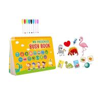 Kisangel Educativo de Actividades para Preescolar de Cognición para Juguete de Aprendizaje con Diseño Animal Estimula Habilidades Sensoriales y Lenguaje para Bebés y Pequeños Amarillo