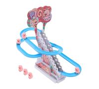 Kisangel Eléctrico de Juguete con Pequeño Que Sube Escaleras Deslizante con Luces LED y Música Portátil para Desarrollo Motor Interiores para Pequeños