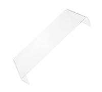 Kisangel Elevated Acrylic Monitor Stand with Keyboard Holder Neck-Friendly Desktop Riser For Office Laptop and Printer Space-Saving Transparent Desk Shelf