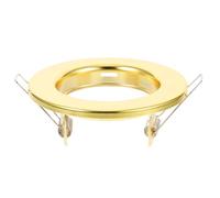 Kisangel Embellecedor de Luz Empotrada para Bombillas Mr16 Gu10 Carcasa Metálica Duradera en Color Dorado Anillo Embellecedor para Instalaciones de Iluminación Empotrada en Interiores