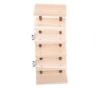 Kisangel Escalera de Madera para Hámster y Chinchilla Juguete de Natural para Jaula Accesorio Práctico y Decorativo para Mascotas Pequeñas para Ejercicio y Diversión el