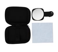 Kisangel Espejo para Cámara Trasera Clip, Mini Espejo Redondo Abs, Accesorio para Teléfono Móvil, Kit 4 Piezas Paño de Limpieza y Funda, Adecuado para Fotos y Streaming en Smartphone