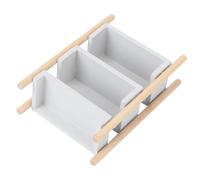 Kisangel Estante Miniatura Gris para Casa Pequeña Accesorio de Mobiliario DIY Duradero Estantería Decorativa para Almacenaje y Exhibición