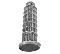 Kisangel Estatua De Metal Torre Inclinada De Pisa Modelo Vintage De Decoración Retro para Hogar y Souvenirs Arquitectónicos