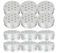 Kisangel Estuche para Entrenamiento de Olfato de Perros 60ml, 12 Unidades, Caja de Aluminio Orificios en Forma de Flor, Soporte para Adiestramiento Canino y Trabajo de Nariz, Portátil