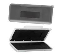 Kisangel Estuche Rígido para 2 Discos Duros M.2, Caja Protectora Pequeña de Almacenamiento para Ssd, Resistente al Agua Golpes, Forro de Espuma, Color Gris y Claro, Adecuado para