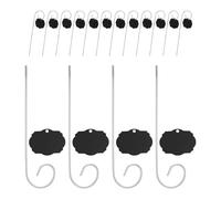 Kisangel Etiquetas Acrílicas para Plantas de Jardín 20 Unidades Negras con Estacas Metálicas Resistentes a UV para Exteriores, Letreros para Macetas, Huerto y Jardinería, Accesorios