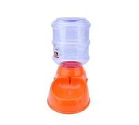 Kisangel Fuente Automática De Agua para Mascotas Comedero y Bebedero Automático Naranja para Perros y Gatos Control De Cantidad De Alimento Base Antideslizante