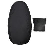 Kisangel Funda de Cojín para Motocicleta Práctica, Poliéster Seda, Negra | Protección y Resistente al Desgaste, Banda Elástica, Bolsa Integrada, para Scooter y Motoristas