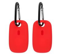 Kisangel Funda de Silicona Roja para Rastreador Tile Pro 2022 2 Piezas Ligera y Resistente a Arañazos Compatible para Llaveros y Mochilas
