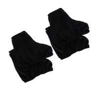 Kisangel Fundas Elásticas para Patines de Hielo Negras, Terciopelo Resistente, Protección contra Rasguños, Paquete 2 Pares, Unisex, para Patinaje Artístico y Hockey sobre Hielo,