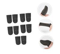 Kisangel Fundas para Dedos De, Transpirables y Elásticas, Fibra De Cobre Ultrafina De 18 Hilos, Talla Única, Color Negro, Mejora Precisión Táctil para Móvil y Tablet