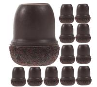 Kisangel Fundas para Patas De Mesa y Sillas De Silicona 24piezas, Protectores Antideslizantes Elásticos, Cubiertas para Patas Pequeñas Color Marrón, para Muebles Interiores y Exteriores