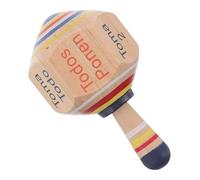 Kisangel Giroscopio de Madera Artesanal para 6.5x10 Cm, Peonza Giratoria de Madera Natural, Juguete Portátil para Fiestas y Juegos de Concentración