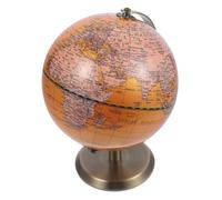 Kisangel Globo Terráqueo Decorativo Estilo Europeo Adorno de Escritorio Estable con Base Enseñanza Geografía Decoración para Oficina y Hogar Esfera Abs y Aleación