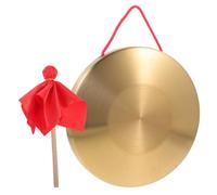 Kisangel Gong de Cobre Portátil de 22 Cm Mazo, Instrumento de Percusión Manual y Accesorio de Advertencia para Uso en Prevención de Inundaciones y Actividades Musicales Varios estilos
