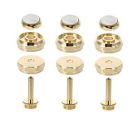 Kisangel Hebilla de Botón de Pequeña Tapa de Presión Dorada Accesorios de Instrumentos Musicales Broche de Pistón Duradero Cubiertas de Válvula para